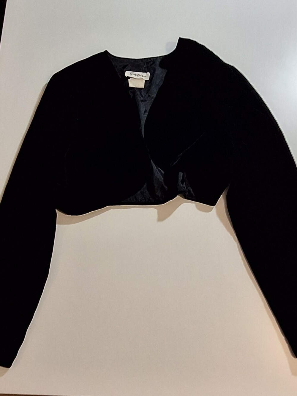 Vintage Steppin' Out Velvet Cropped Jacket Bolero in Deep Purple (Near Black)